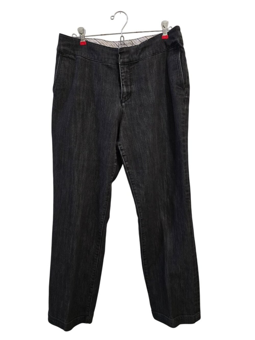 Chicos Platinum Dark Wash Straight-Leg Women's Jeans Size 1.5 Regular Cotton